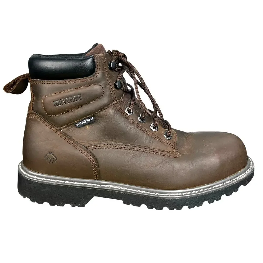 Wolverine Men’s Floorhand Brown Leather Steel Toe Work Boot Size US 12